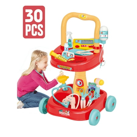 Yexmas Medical Kit 30-Piece Doctor Toys Preschool Pretend Play Set for Ages 3+ years