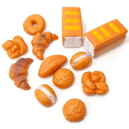 12 Piece Bread Set Pretend Play Toy Food Playset for Kids , Life Sized Food Playset