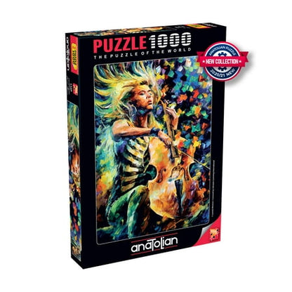 Anatolian Puzzle - Fabolous Cellist - 1000 Piece Jigsaw Puzzle #1108, Multicolor