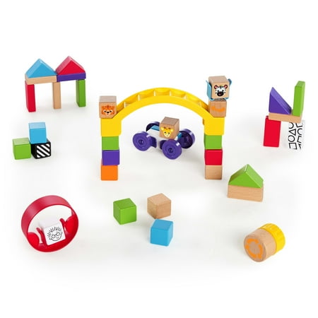 Baby Einstein Curious Creator Kit Wooden Blocks Discovery 40 Piece Toy Set, Ages 12 months +