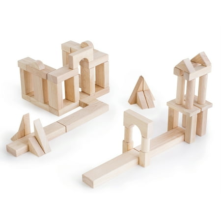 Guidecraft Guidecraft Unit Blocks Set B 56 Piece Set: Solid Wood Kids Skill Development Creative STEM Toy Building Toy - 56