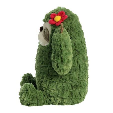 Aurora - Medium Green Cactus Kingdom - 10" Cactus Sloth - Whimsical Stuffed Animal