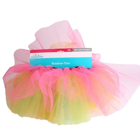 Way to Celebrate Rainbow Tutu - Multi-Color Polyester Party Dress-Up