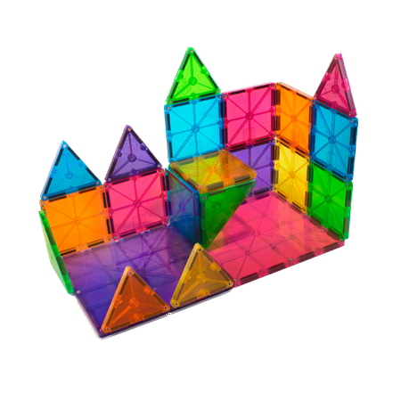 Magna-Tiles 32-Piece Clear Colors Set, The Original Award-Winning Magnetic Building Tiles