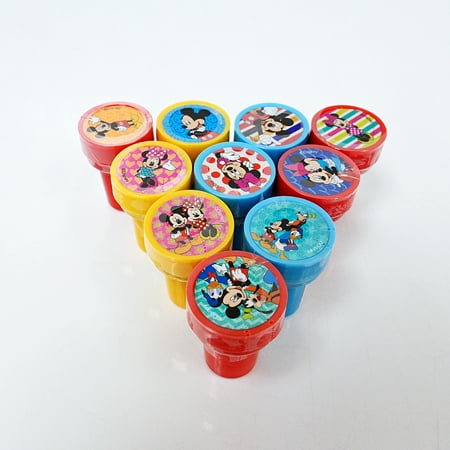 10pcs Mickey Mouse and Friends Stamps Stampers Self-inking Birthday Party Favors