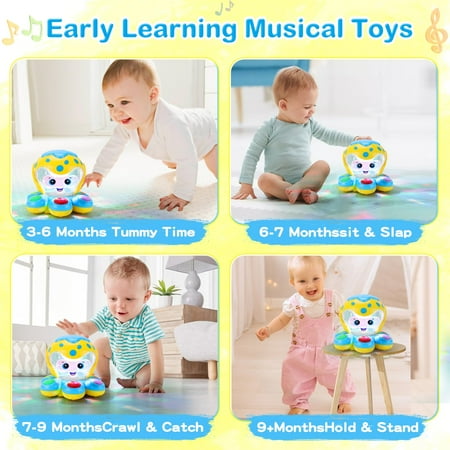 ANTIC DUCK Toddler Toys, Baby Toys 6-12 Months, Baby Learn Walk Party Crawling Toys, Baby Toys for 12-24 Months for Girls Boys Gifts