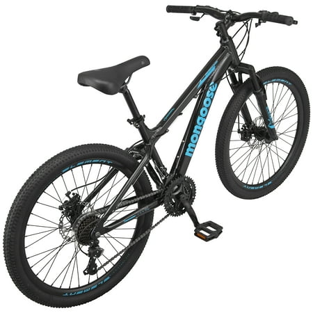 Mongoose 24-in. Durham Unisex Mountain Bike, Black, 21 Speeds