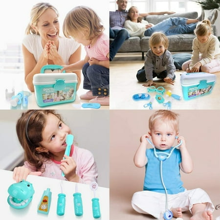 Wiland 44pcs Doctor Kits for Kids Pretend Play Medical Toy for Kids Equipment Role Play Toy