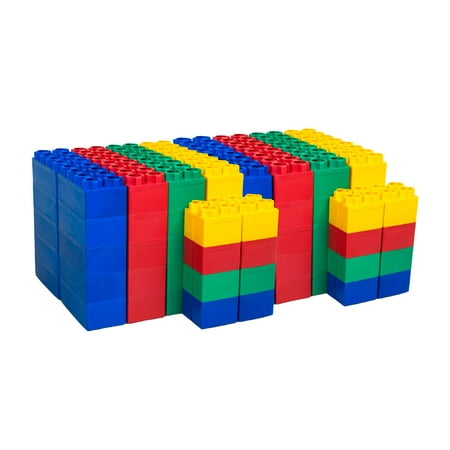 BiggoBlocks Jumbo Blocks — Big Blocks for Kids Ages 3-8 — Indoor & Outdoor Blocks for Kids Jumbo Games — Large Building Blocks (96 pc) Standard Set