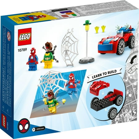 LEGO Marvel Spider-Man's Car and Doc Ock Set 10789, Spidey and His Amazing Friends Buildable Toy for Kids 4 Plus Years Old with Glow in the Dark Pieces