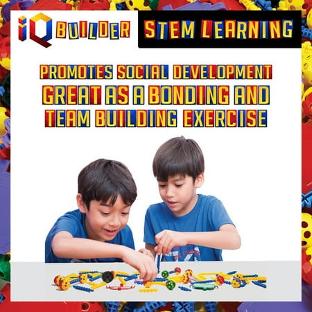 IQ BUILDER STEM Learning Toys, Creative Construction Engineering, Fun Educational Building Blocks Toy Set for Boys and Girls Ages - 5, 6, 7, 8, 9 and 10 Year Old, Best Toy Gift for Kids