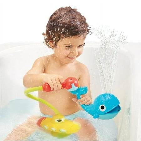 Yookidoo Baby Bathtime Toy - Submarine Spray Whale - Battery Operated Toddler Water Pump with Easy to Grip Hand Shower