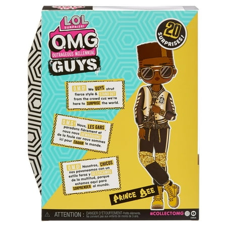 L.O.L. Surprise O.M.G. Guys Fashion Doll Prince Bee with 20 Surprises – Great Gift for Kids Ages 4+