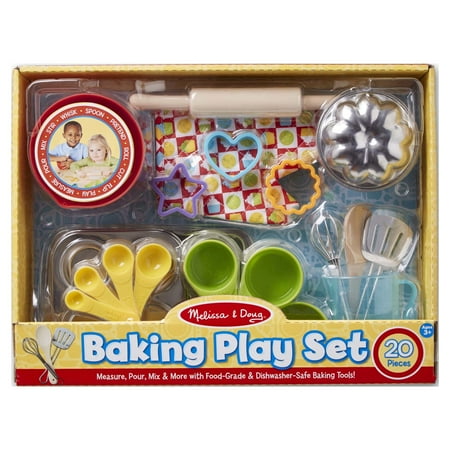 Melissa & Doug Baking Play Set (20 pcs) - Play Kitchen Accessories