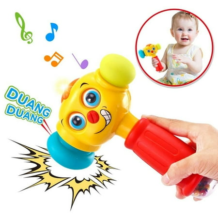 Toys for 1 Year Old Boys Girls Toddlers, Baby Toys 6 to 12 Months Toy Hammer with Music Sound & Light