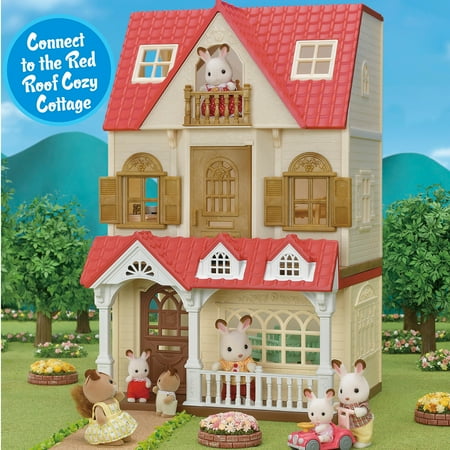 Calico Critters Sweet Raspberry Home, Dollhouse Playset with Figure and Furniture