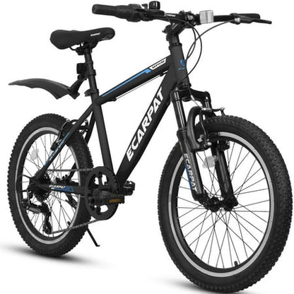 20 inch Kids Bike for Boys Girls, Boys Bike with Gears, 7 Speed Black