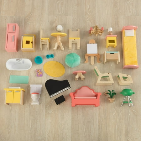 KidKraft Lola Mansion Wooden Dollhouse with 30 Accessories