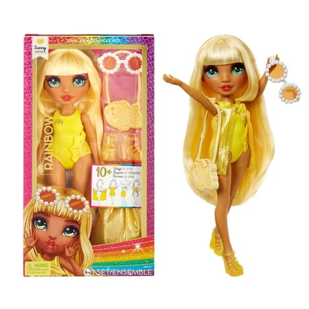 Rainbow High Swim & Style Sunny, Yellow, 11'' Doll, Ages 4-12