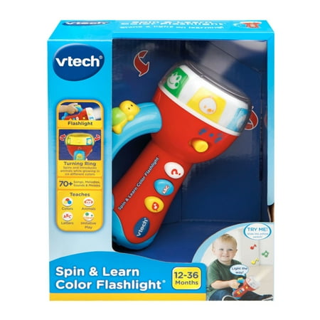 VTech Spin and Learn Color Flashlight Stroller & Car Seat Toys Baby and Toddler Toys