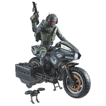 G.I. Joe Classified Series #127, Night Force Jason "Shockwave" Faria & Night Pursuit Cycle, 6” Action Figure, Walmart Exclusive