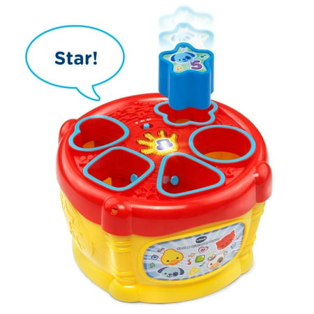 VTech Sort and Discover Drum Toy Musical Instruments with Accessories Included, Baby and Toddler Toys