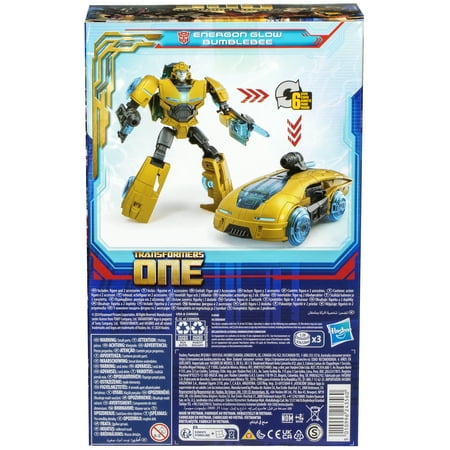 Transformers One Energon Glow Bumblebee (B-127) Action Figure, 6" Robot Toys, Christmas Gifts for Boys & Girls, 6+