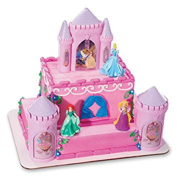 DecoPac Disney Princess Happily Ever After Signature DecoSet Cake Topper, 4.8" L x 2.5" W x 6" H, Pink