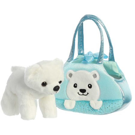 Aurora - Small Multicolor Fancy Pals - 7" Peek-A-Boo Polar Bear - Fashionable Stuffed Animal