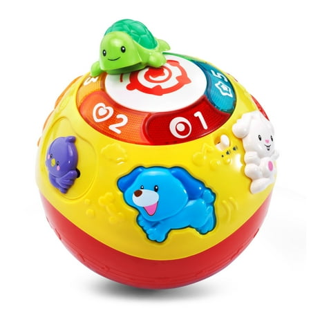 VTech Wiggle and Crawl Ball for Babies and Toddlers, Encourages Motor Skills, Teaches Shapes & Colors