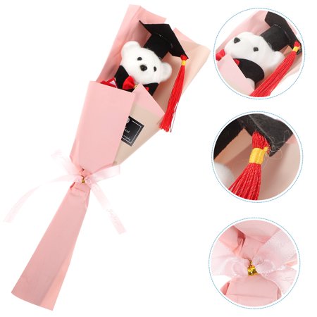 2Pcs Graduation Bouquet Gifts Bear Bouquet Plush Bear Doll Bouquet Graduation Party Favors