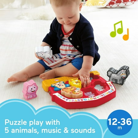 Fisher-Price Laugh & Learn Farm Animal Puzzle with 7 Different Songs