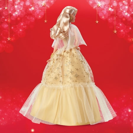 2023 Holiday Barbie Doll, Seasonal Collector Gift, Golden Gown and Blond Hair