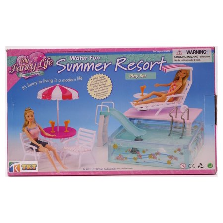 My Fancy Life Summer Resort , Swimming pool set for Dollhouse Furniture By TKT