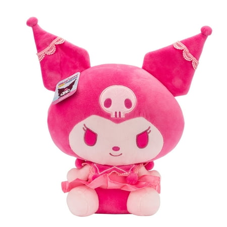 12 inch Pink Monochorme Kuromi Childs Plush Toy