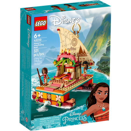 LEGO Disney Princess Moana's Wayfinding Boat 43210 Building Set - Moana and Sina Mini-Dolls, Dolphin Figure, Fun Movie Inspired Creative Toy for Boys, Girls, and Kids Ages 6+