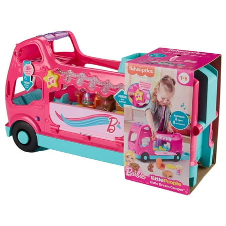 Fisher-Price Little People Barbie Little Dreamcamper RV Playset with Music Lights & 2 Figures