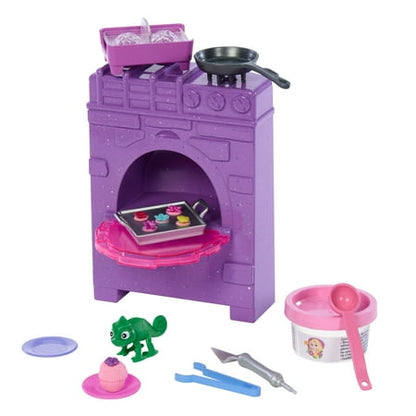 Disney Princess Rapunzel Baking Stories Castle Accessory Doll Playset Inspired by Tangled Movie, Multicolor