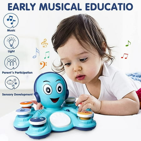 CYURMJUN Baby Musical Octopus Toys, Learning Toys for Toddlers, Preschooler, Baby Birthday Gifts