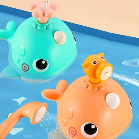 Bath Toys for Toddlers 1-3, Baby Toys 12-18 Months, Mold Free Whale Water Spraying Bath Toy with Sprinklers & Shower Head, Bathtub Pool Bathroom Shower Toy Gifts for Toddler Infant Kids Boy Girls