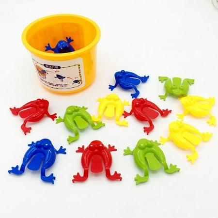 12pcs Jumping Frogs Game Toy Party Favor Birthday Party Toys Action Toy Figures For Girl Boy