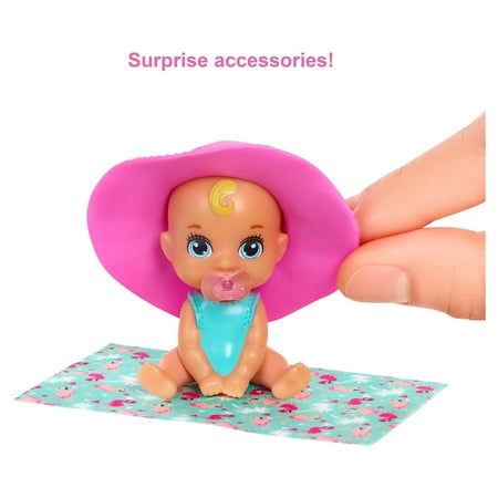 Barbie Color Reveal Baby Dolls With 5 Surprises, Sand & Sun Series