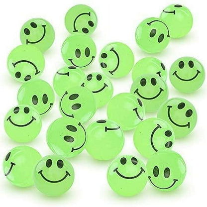 ArtCreativity Glow in the Dark Smiley Face Bouncing Balls, Bulk Pack of 36, Birthday Party Favors