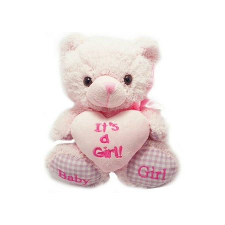 8" Baby Shower Teddy Bear Plush PINK It's a GIRL