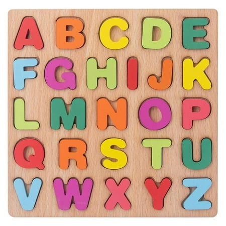 Wood ABC Alphabet Letter Puzzle Pre-school Developmental Party Toys for Kids