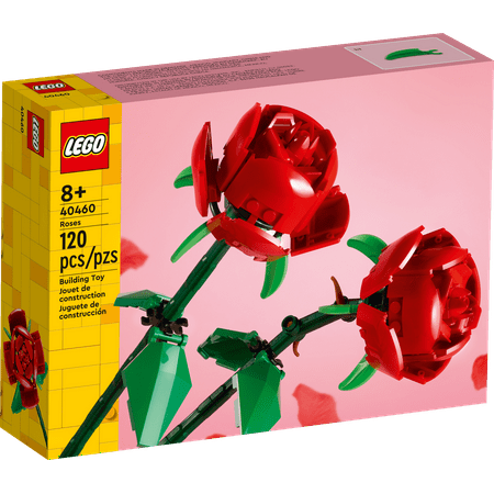 LEGO Roses Building Kit, Artificial Flowers for Home Décor, Unique Gift for Her or Him for Anniversaries, Botanical Collection Set for Build and Display, Gift to Build Together, 40460