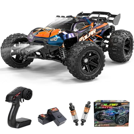 AUOSHI Fast RC Cars for Adults 40+MPH All Terrain High-Speed & off-Road Remote Control Car , 4WD 1:14 Scale RC Truck with 70 Min Runtime, 2 Batteries Gifts Toys for Kids Purple