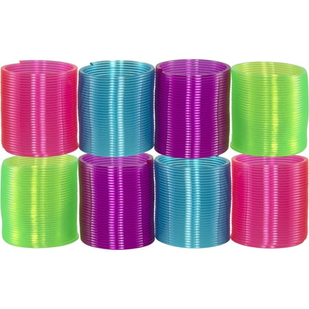 Way To Celebrate Plastic Neon Springs Party Favors Girls Birthday Gift - 8 Count, Age 3+ Years