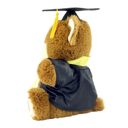 Way To Celebrate Graduation 11-Inch Plush Recordable, Brown Bear