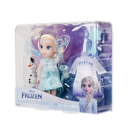 Disney's Frozen Ice and Snow 6 inch Elsa Petite Doll Set with Two Dress and Accessories